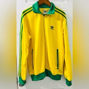 Adidas Vibrant Yellow Jacket with Green Details